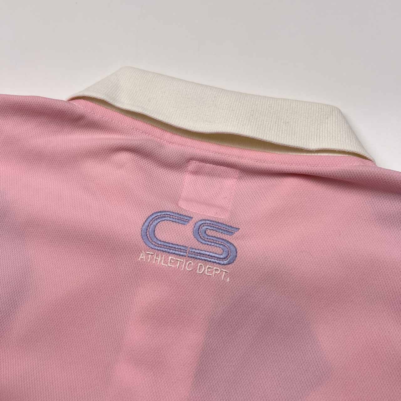 CAPTAIN SANTA キャプテンサンタ GOLF CLUB アーガイル柄 メッシュ 半袖 ポロシャツ サイズ L /ピンク/ゴルフ