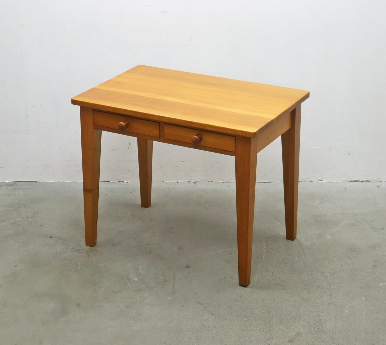 パイン無垢材 コンパクト デスク 学習机 PC 書斎 作業台 コンソール テーブル PHT05029