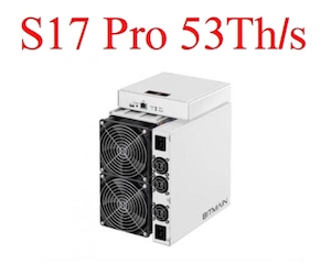 【取寄せ可能】Bitmain Antminer S17 Pro (53Th)