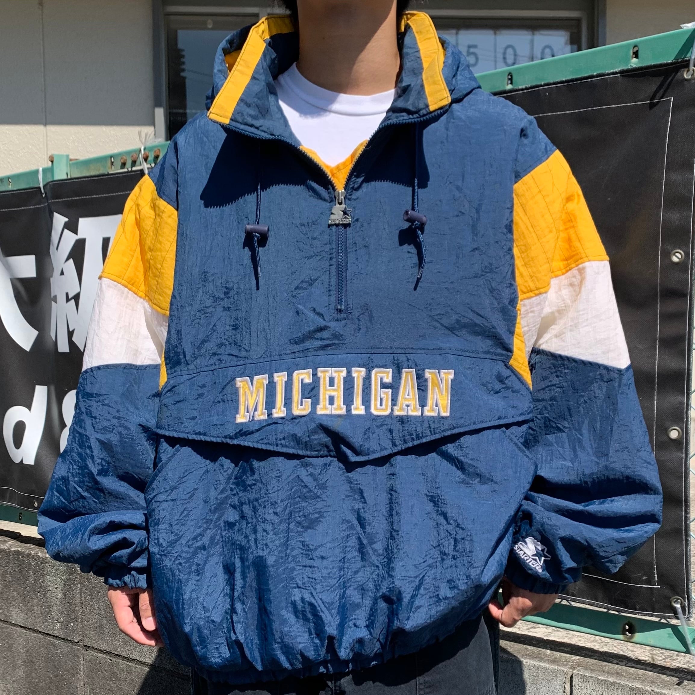 スターター NCAA ネブラスカ大学カレッジ刺繍アノラックナイロン