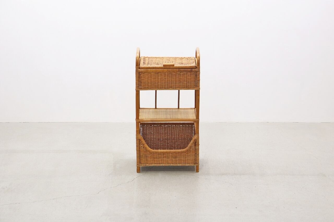 籐/ラタン/収納/ラック/レトロ ラタン 籐 ラタンラック チェスト 収納ラック 引き出し 4段 衣類