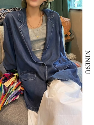 loose casual denim jacket 2color【NINE7841】