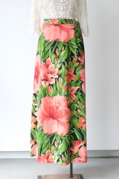 Tropical floral maxi skirt