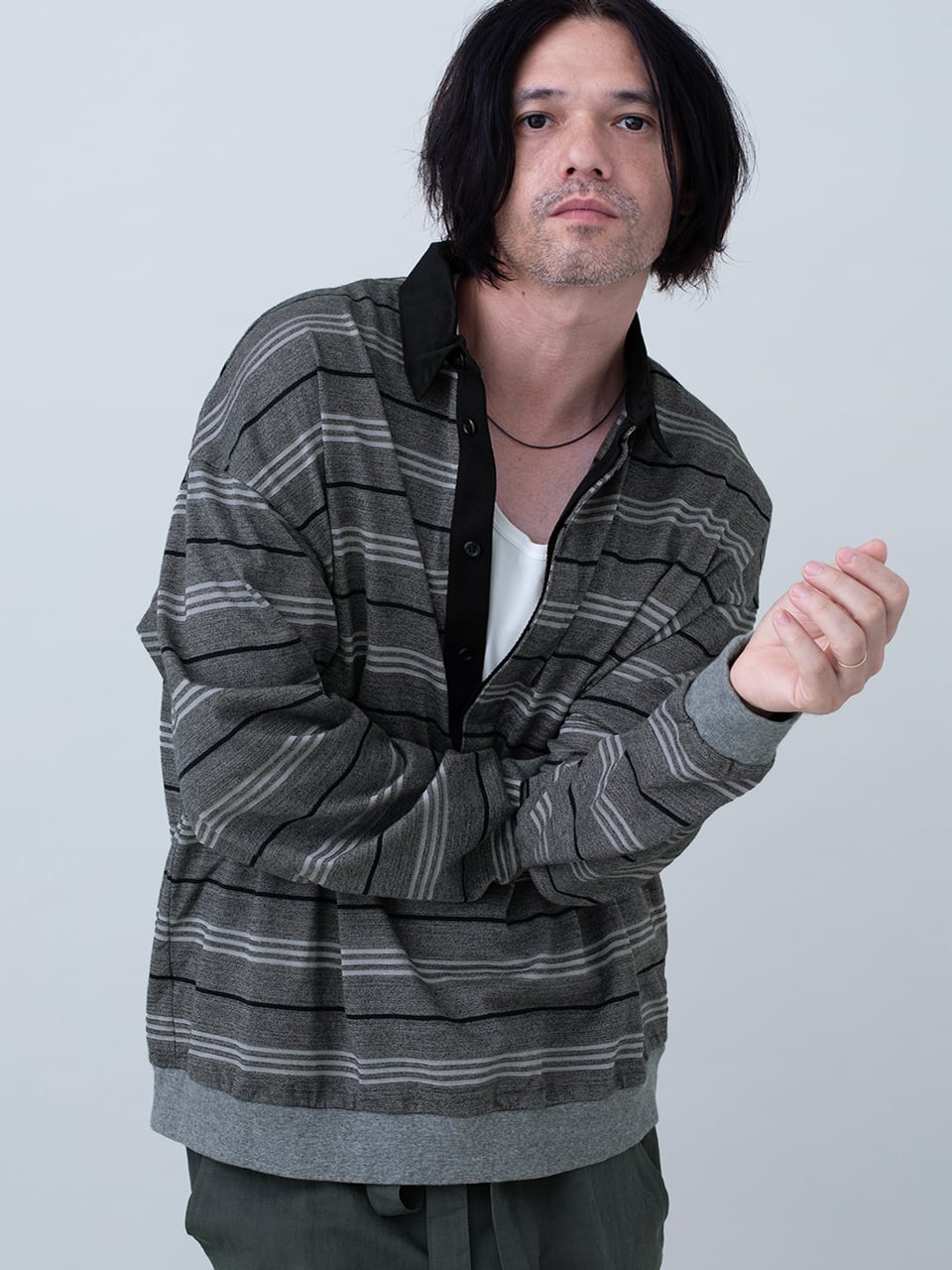 EGO TRIPPING (エゴトリッピング) GLOWSTRIPE RAGER ラガーシャツ