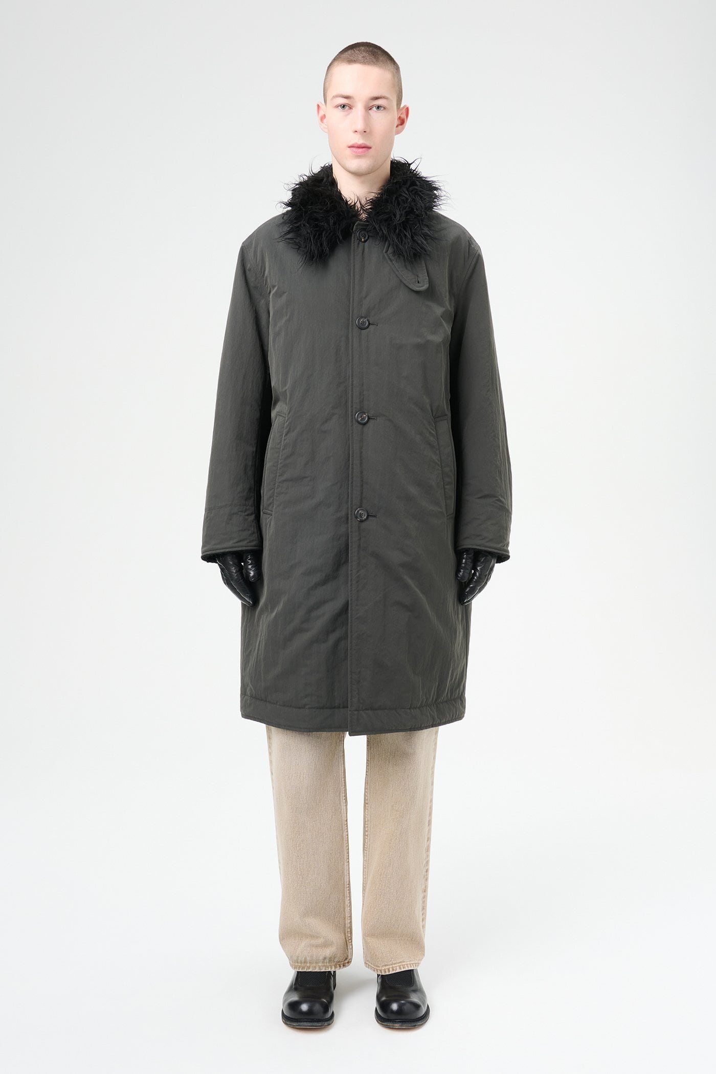 OUR LEGACY POLAR COAT Vapor Charcoal Peached Nylon M4241PV | BEST 