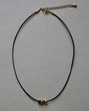 nylon cord necklace:gold