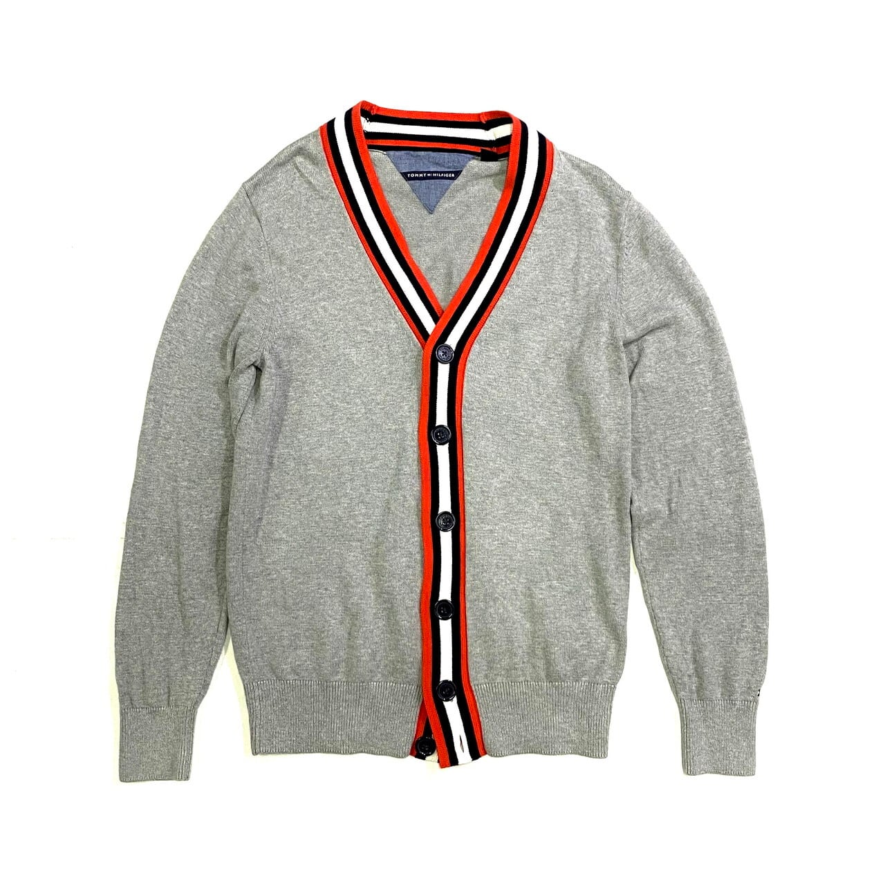 Tommy Hilfiger トミーヒルフィガー コットンニットカーディガン メンズm相当 古着 ライトグレー 灰色 ニットセーター Al2110 Cave 古着屋 公式 古着通販サイト