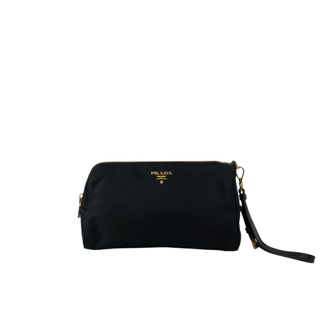 PRADA プラダ ハンドバッグ ブラック ロゴ ナイロン ミニバッグ ポーチ vintage ヴィンテージ オールド gnc6de