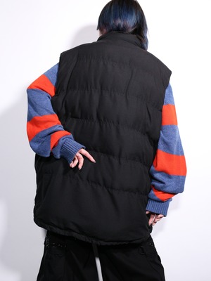 over silhouette down vest jacket