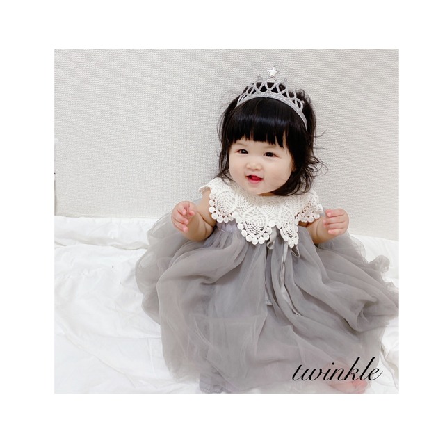 即納シルバーティアラ　ヘアバンド　