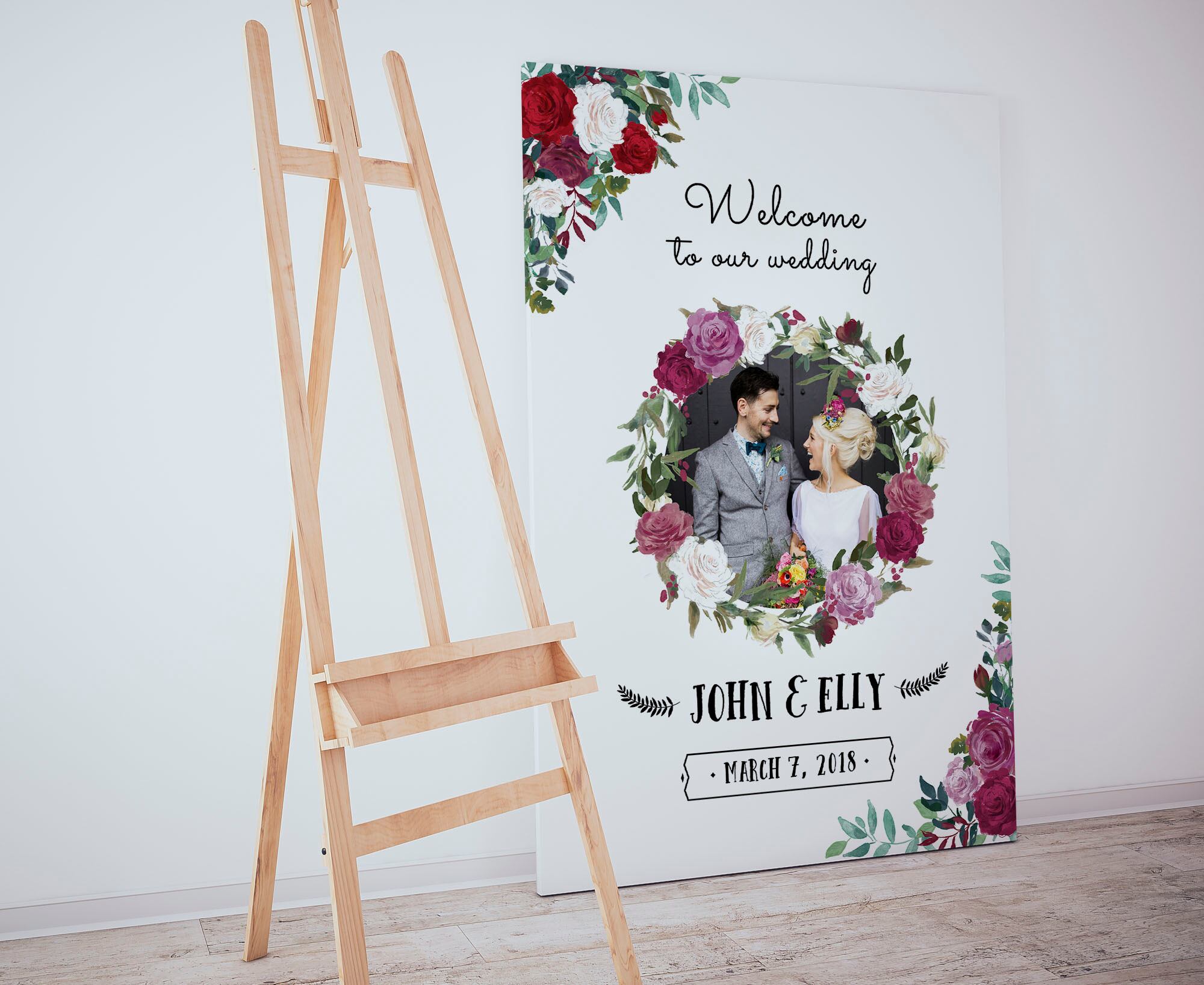 写真で作るウェルカムボード 【ヴィンテージローズ】 │ウェディング