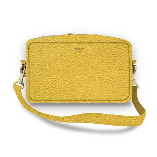 happy Inslin bag Spacious LIBERTY“Yellow leather”