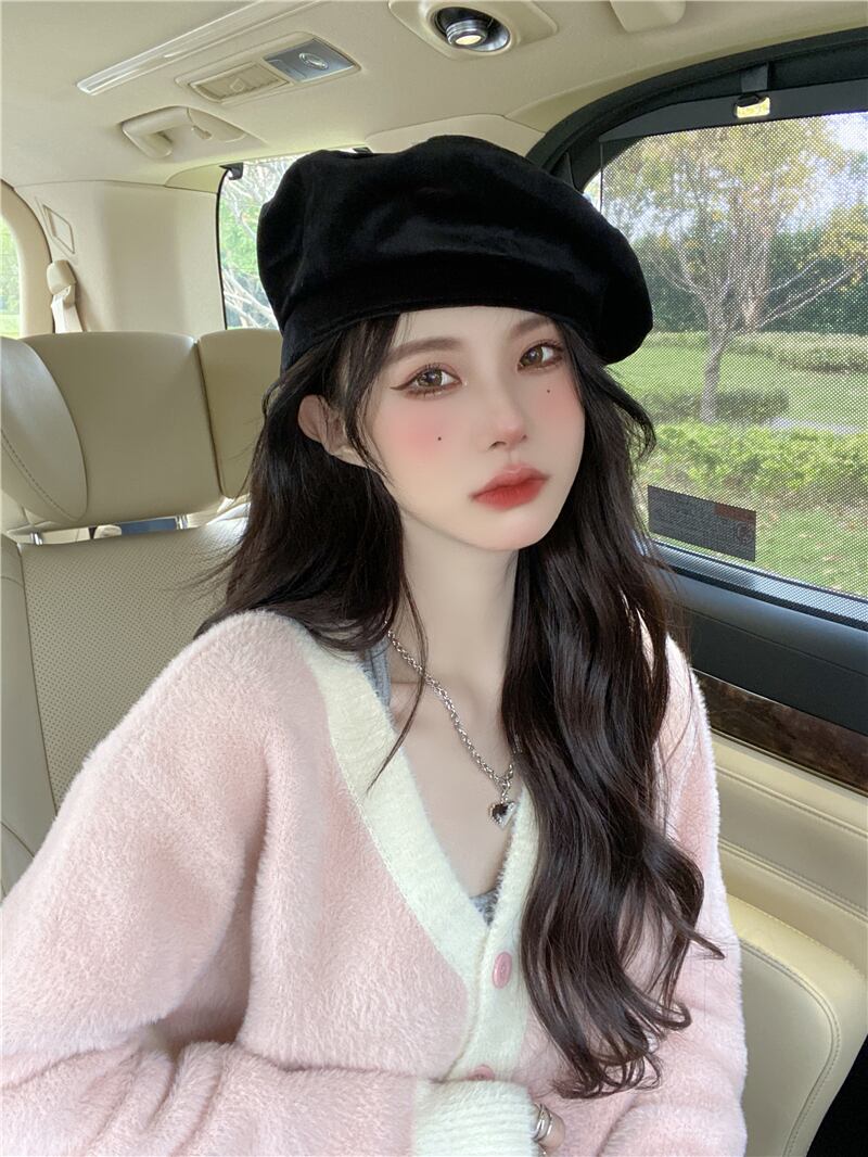 ニットカーディガンオータムセーター ロング 大人ガーリー スウィート キュート カジュアル 秋物 ブラックストロベリース2396374923