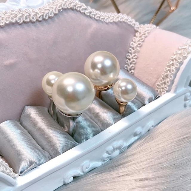 Double pearl ring　M598