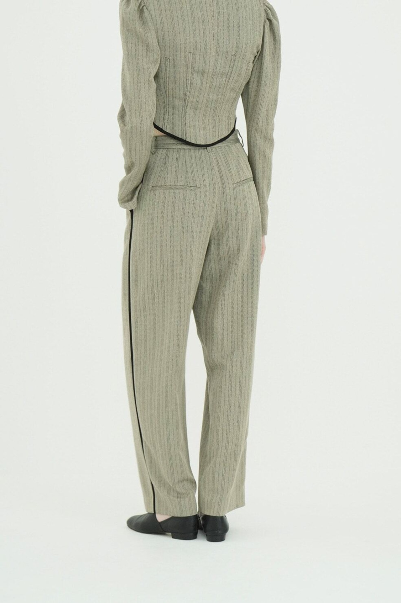 CLANE HERRINGBONE LINE PANTS