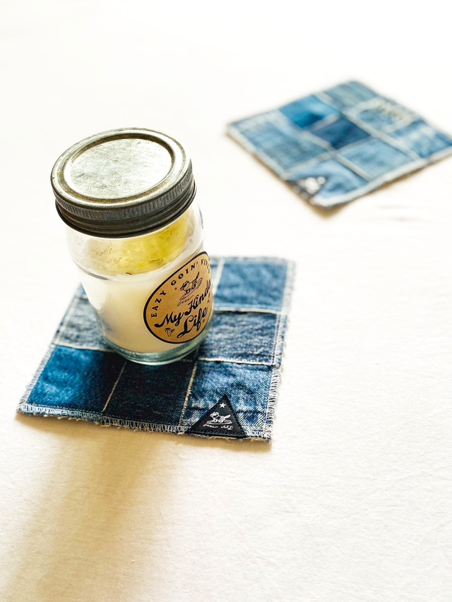 リメイクデニム ドイリーマット15×15cm