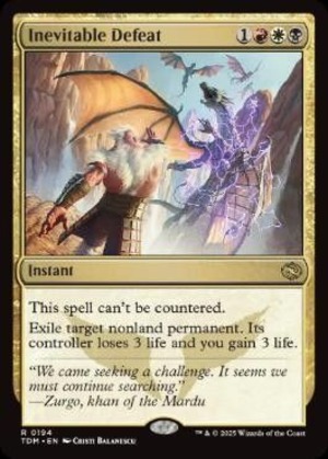 MTG《不可避の敗北/Inevitable Defeat(TDM)》英語 Foil