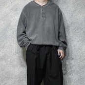 custom draw cord fade gray henry neck tee