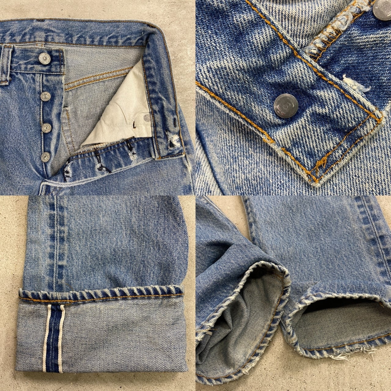 80年代 USA製 Levi's リーバイス 501 66後期 赤耳 移行期 ストレート