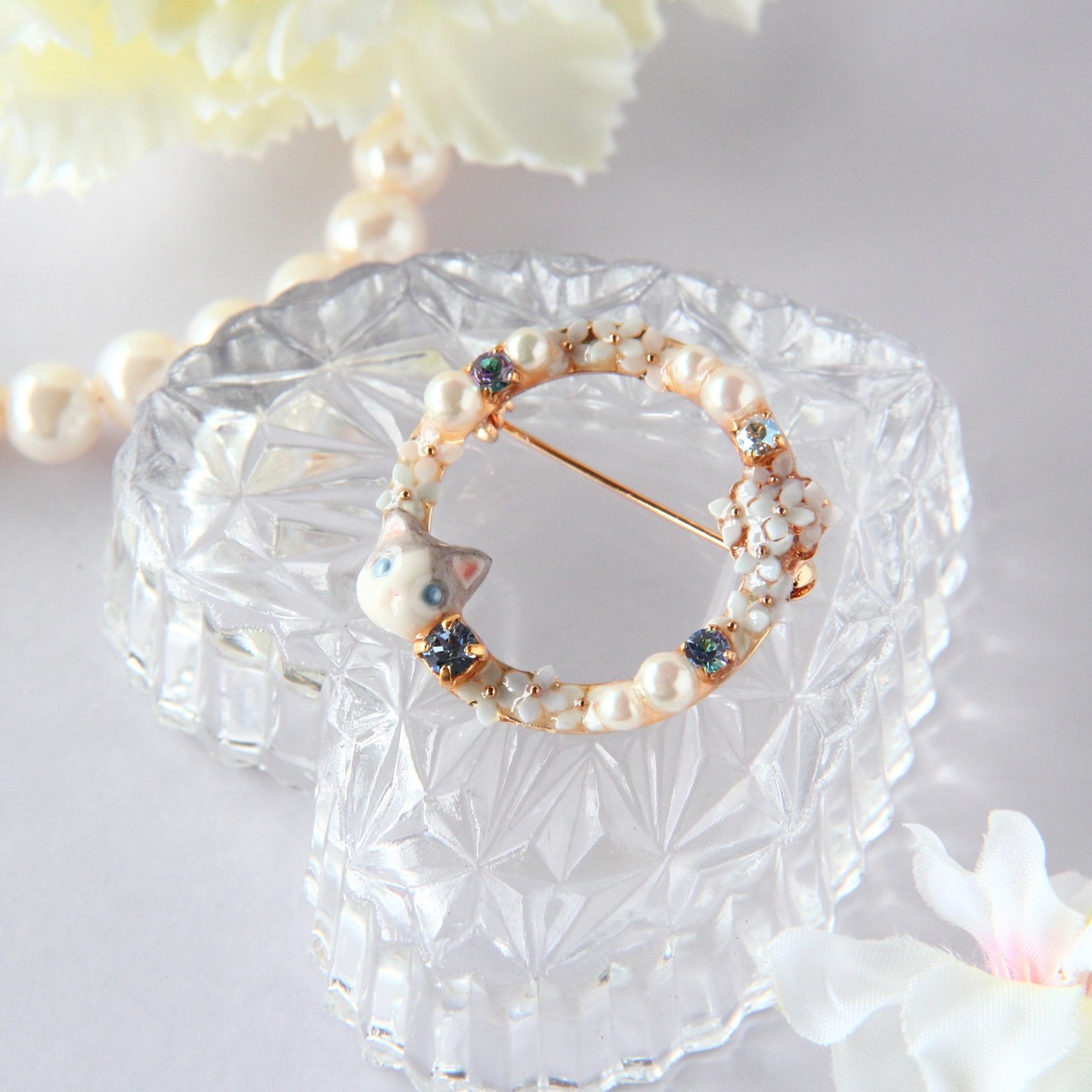 アジサイブローチ