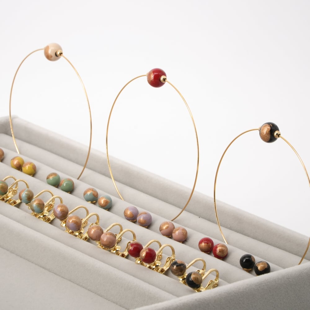 輪島でうまれた うるしのピアス/イヤリング ◇gold+シリーズ◇ | 身に