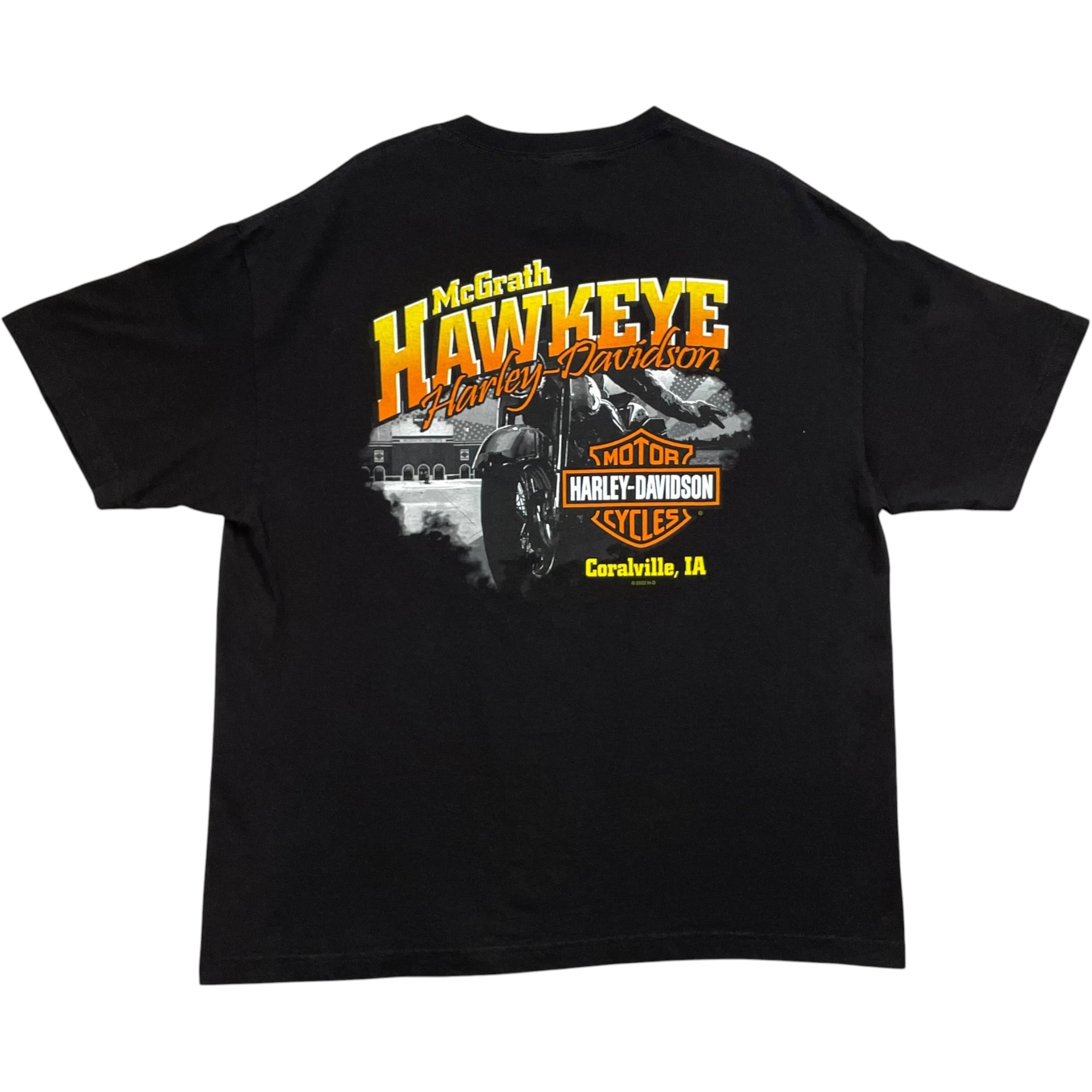《XL》 Harley-Davidson ハーレーダビッドソン Tシャツ 両面プリント ブラック no.10302