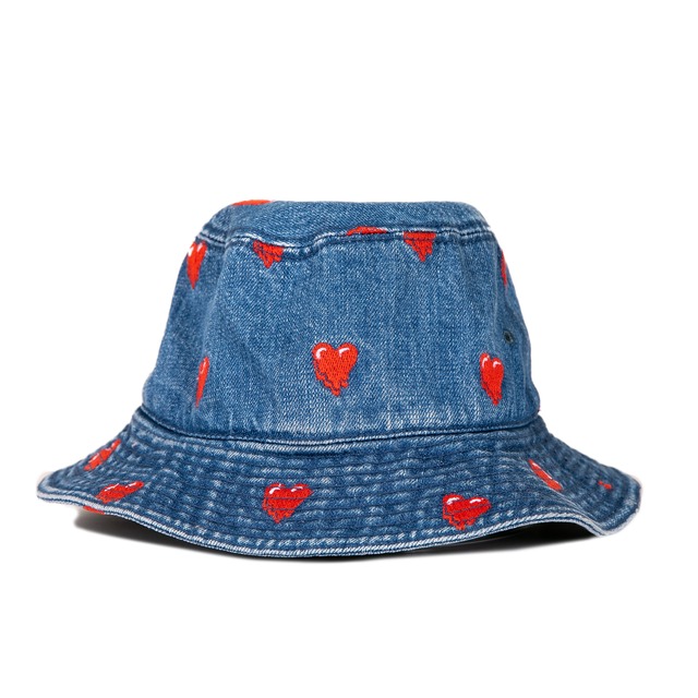 EMOTIONALLY UNAVAILABLE / EU DENIM LOGO BUCKET HAT