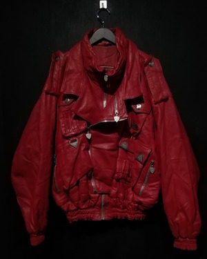 【WEAPON VINTAGE】Special Gimmck Layered Design Vintage Leather Jacket