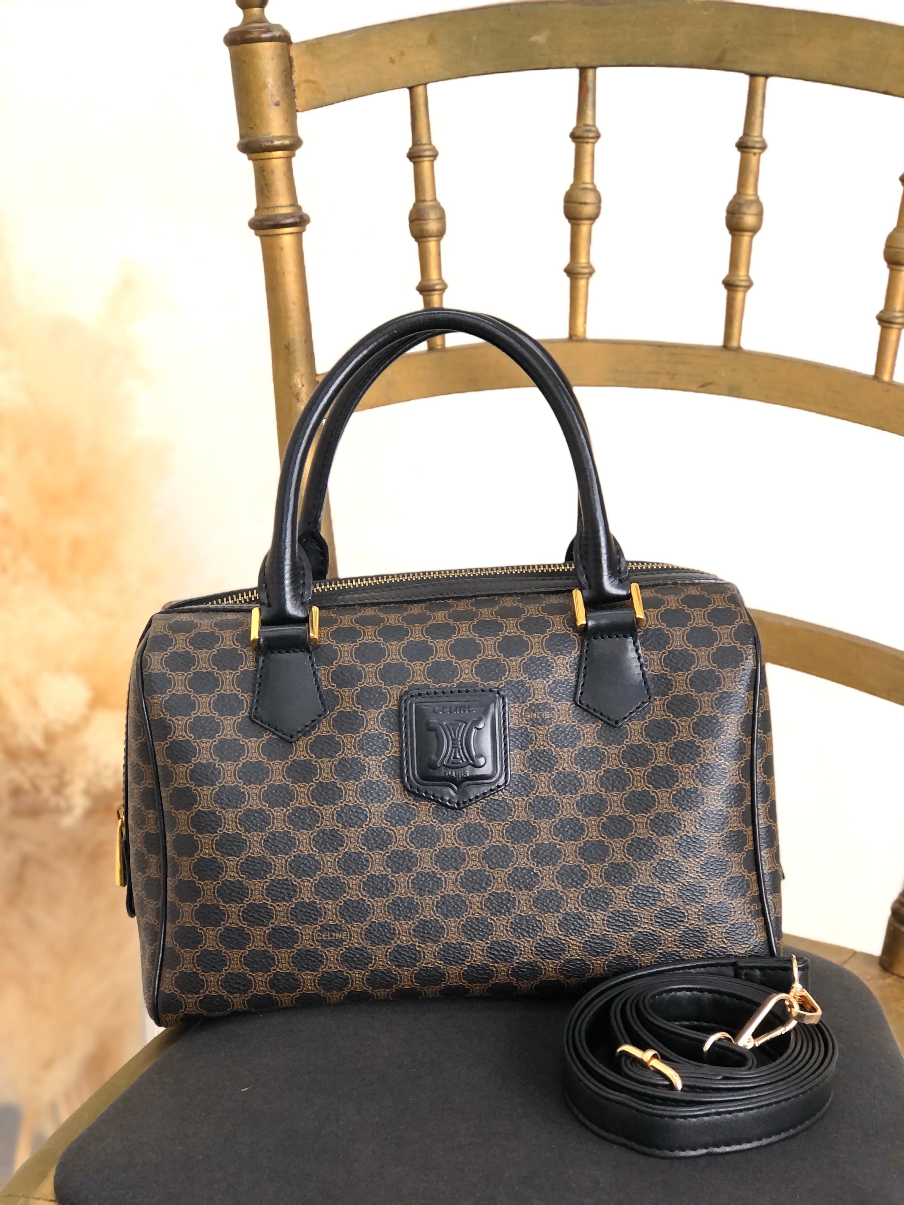 日本直送 名牌中古包 】CELINE セリーヌ マカダム ボストンバッグ  