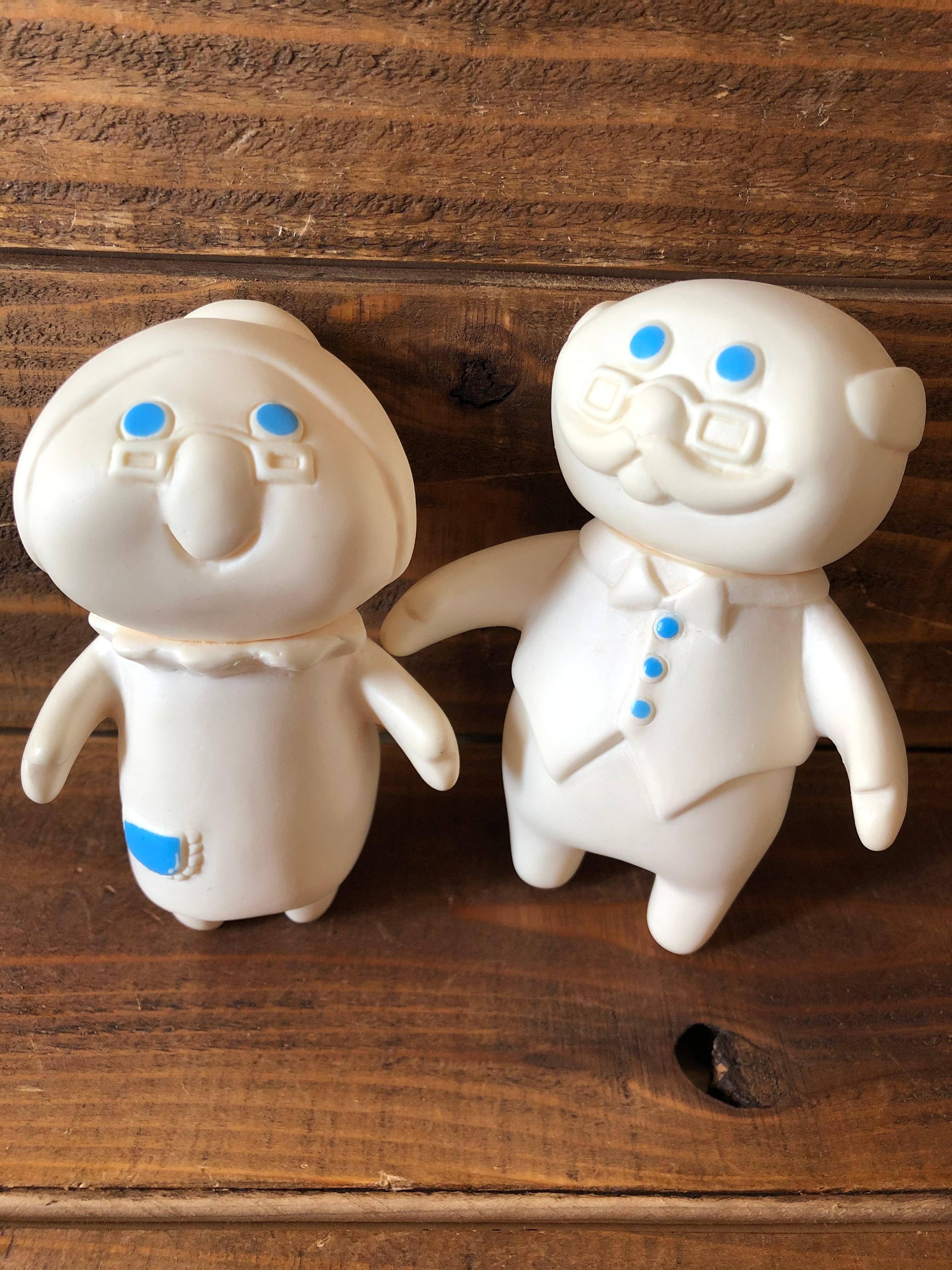 Pillsbury Doughboy Granpopper&Granmommer Doll Set/ピルズベリー ドゥボーイ ソフビドール2体セット  70's ビンテージ | MOTORROCK KUSTOMSHOP ”FU’Z KORNER” powered by BASE