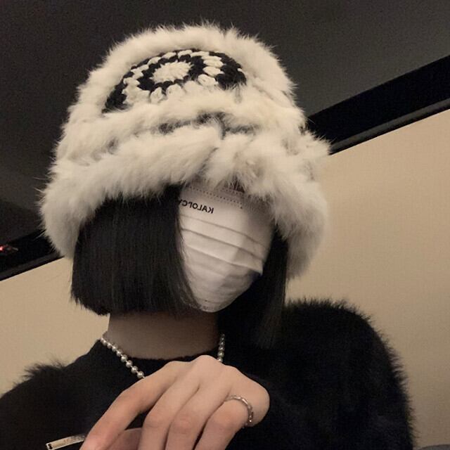 ラビット帽子 45rpm Badou-R ラビットファー キャップ 素敵でユニーク