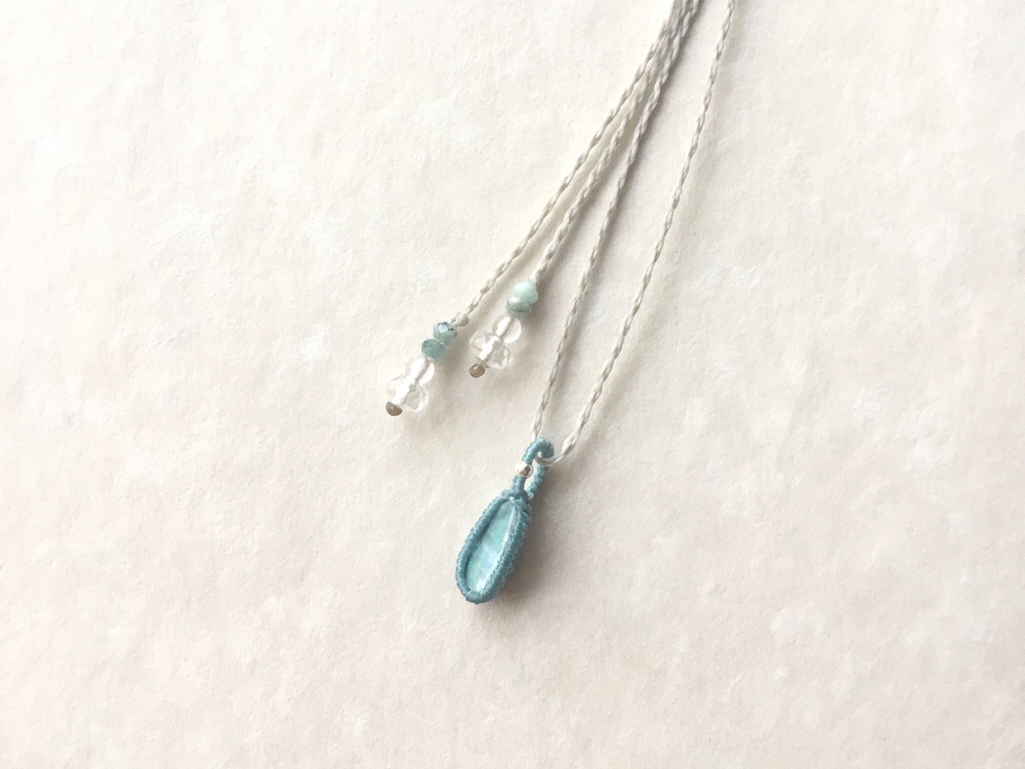 ボルダーオパール macramé necklace