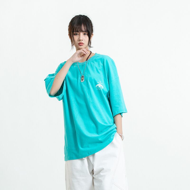 【新作】【送料無料】 YidaoヴィンテージサマーニュークリエイティブプリンティングタイドブランドTシャツ男性ルーズラウンドネックTEEストリートユース半袖シャツ-アリババ 夏物 Oネック ビンテージ hip6-161174850078760