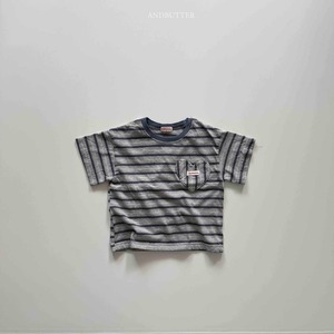 【and butter】クッキーハートT  ネイビー 130~140cm