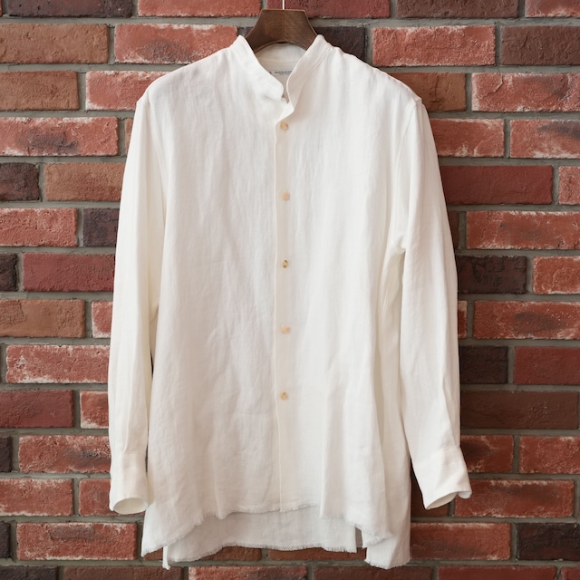 MAATEE&SONS (マーティーアンドサンズ) 24SS "LINEN ジョーゼット フリンジSHIRTS" -WHITE-