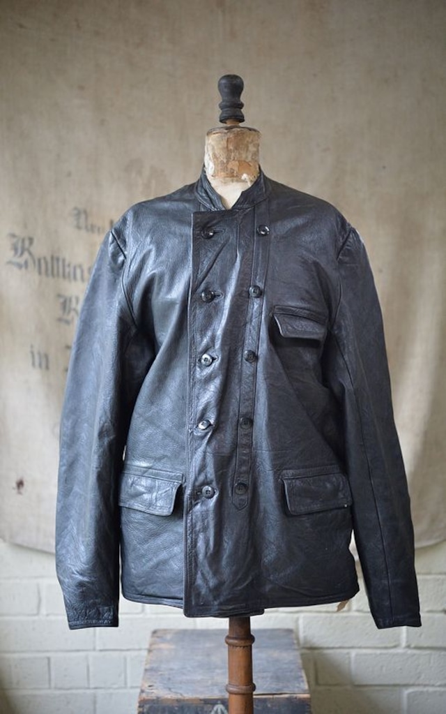 Vintage Swedish Work leather jacket "MASENS"