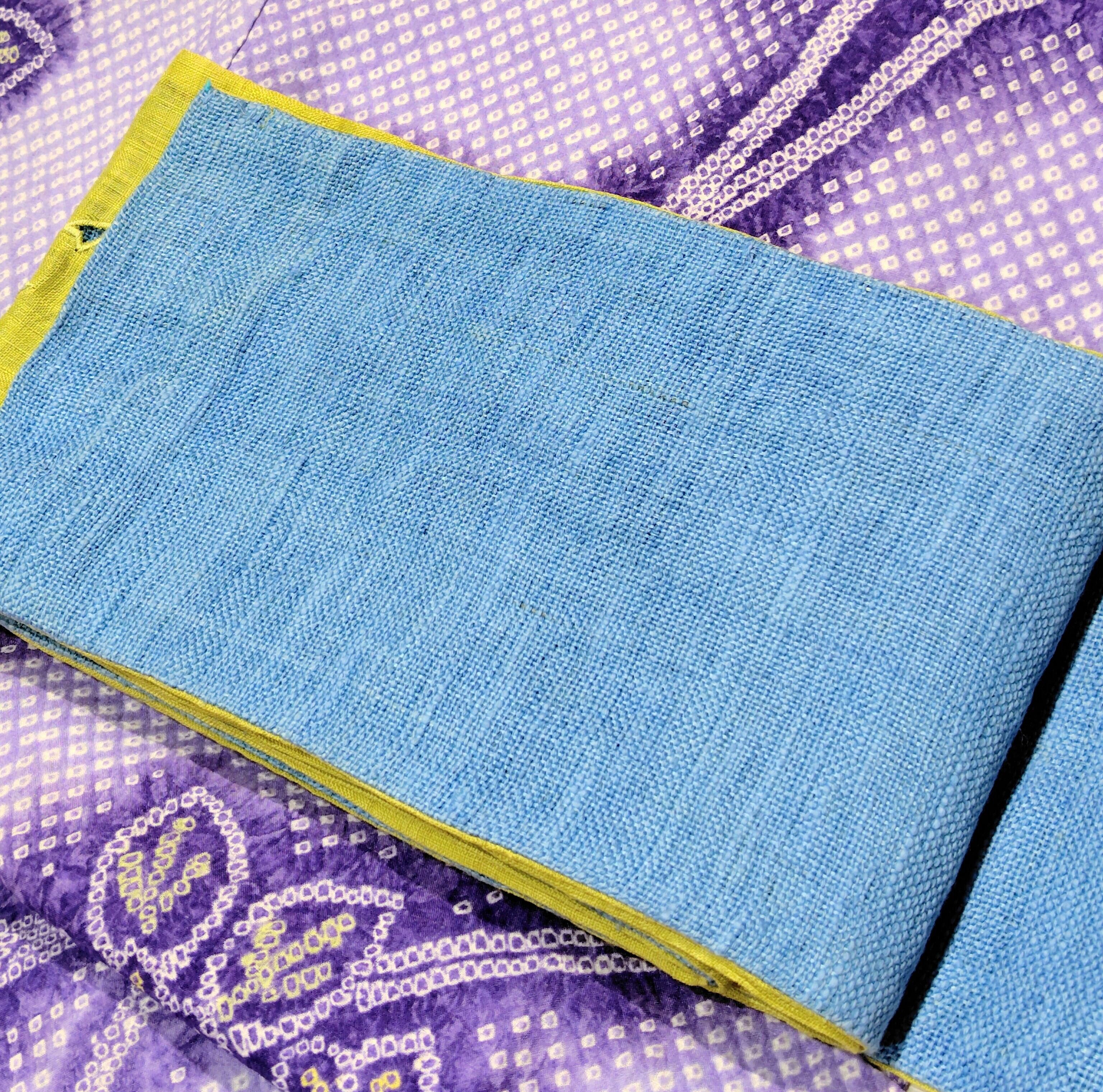 麻の半幅帯 刺繍 リバーシブル | リサイクル着物 菅野