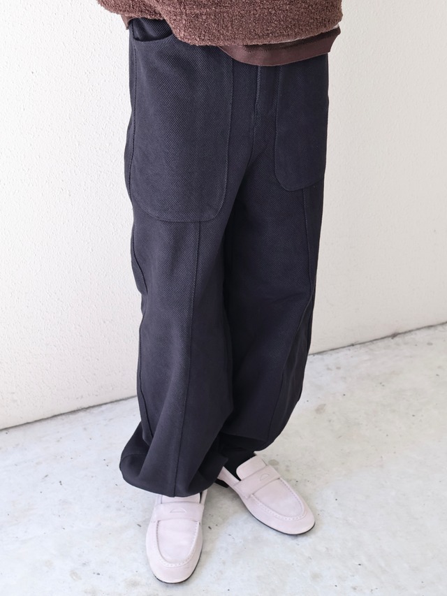 【ISA BOULDER】LANTERN TROUSERS/black