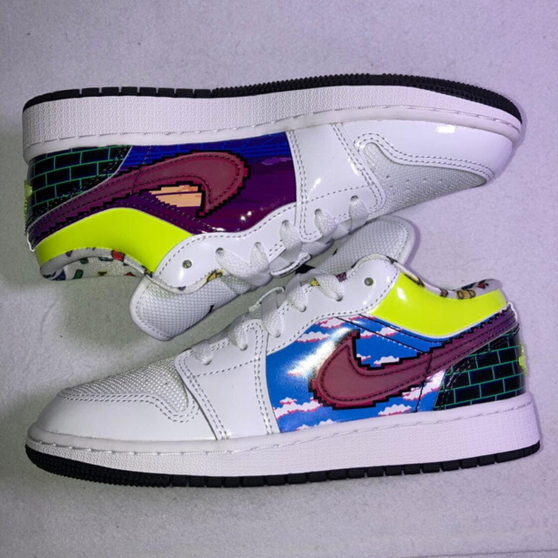 エアジョーダン1 ロー 白 黒 黄色 ピンク 青 23cm | Pay ID 