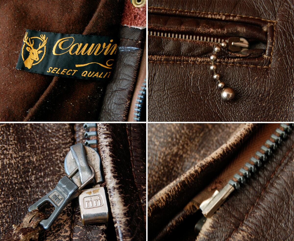 60s ririジップ レザージャケット