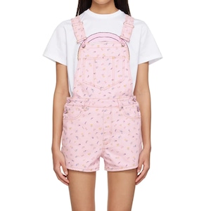 GANNI　FLOWER OVERALLS SHORTS　PINK