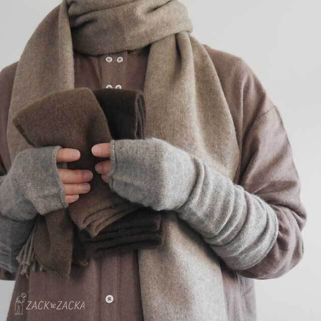 ヤクウール100％ フィンガーレスロンググローブ アームウォーマー