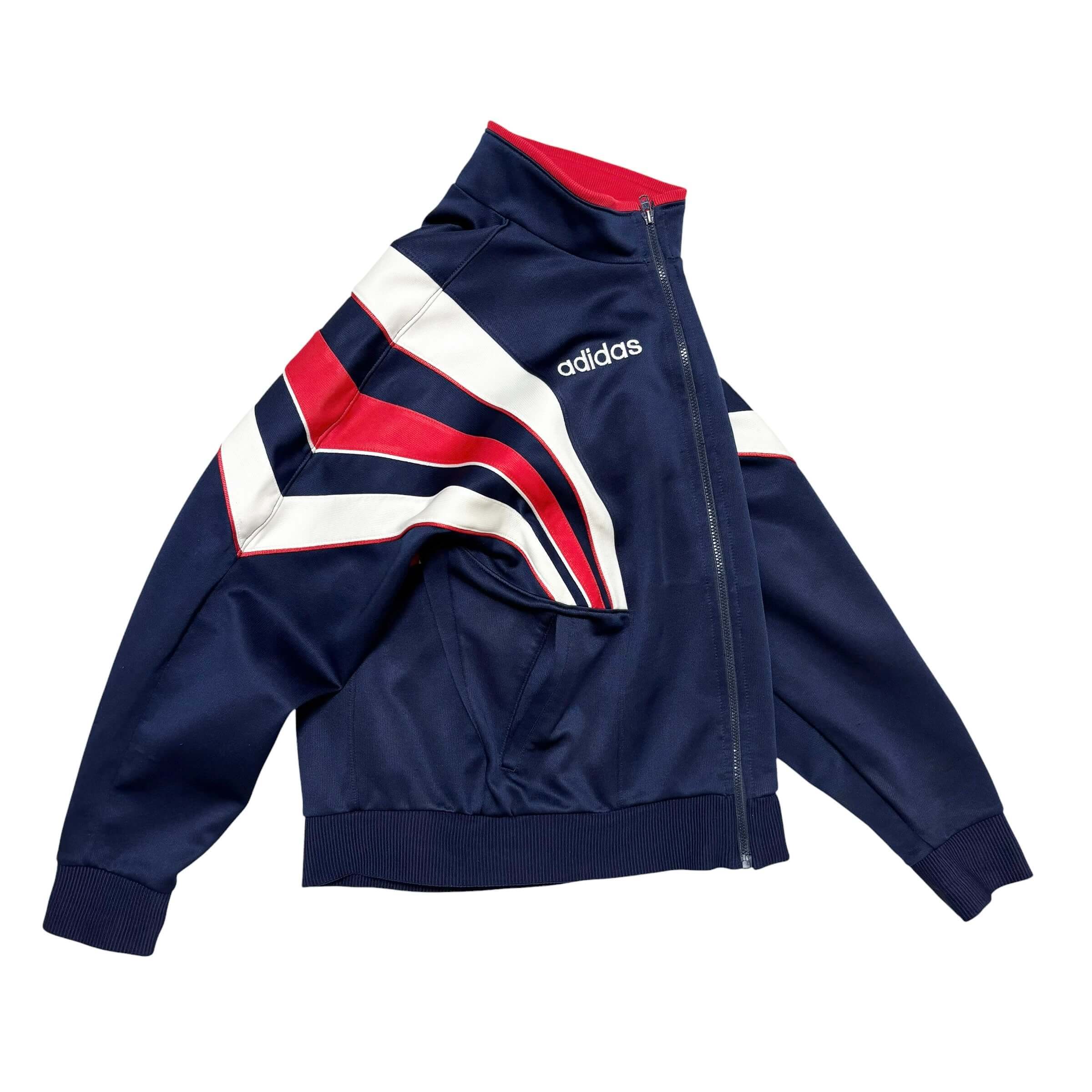 アディダス　ヴィンテージジャージパンツ　Mサイズ　昭和当時物　新品タグ付きです♪ 古着 アディダス old adidas トラックジャケット ジャージ デサント製
