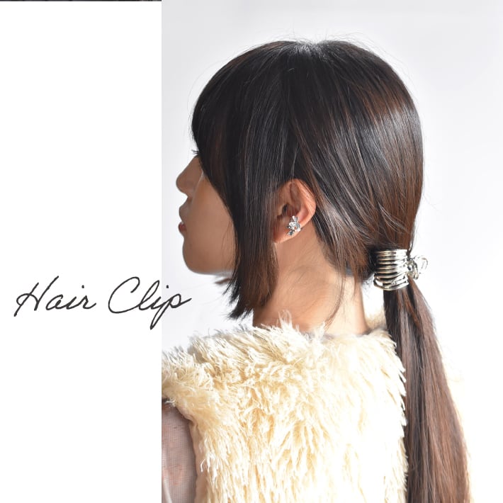 バンスクリップ メタル ミニ ヘアクリップ ゴム隠し 髪飾り ヘア