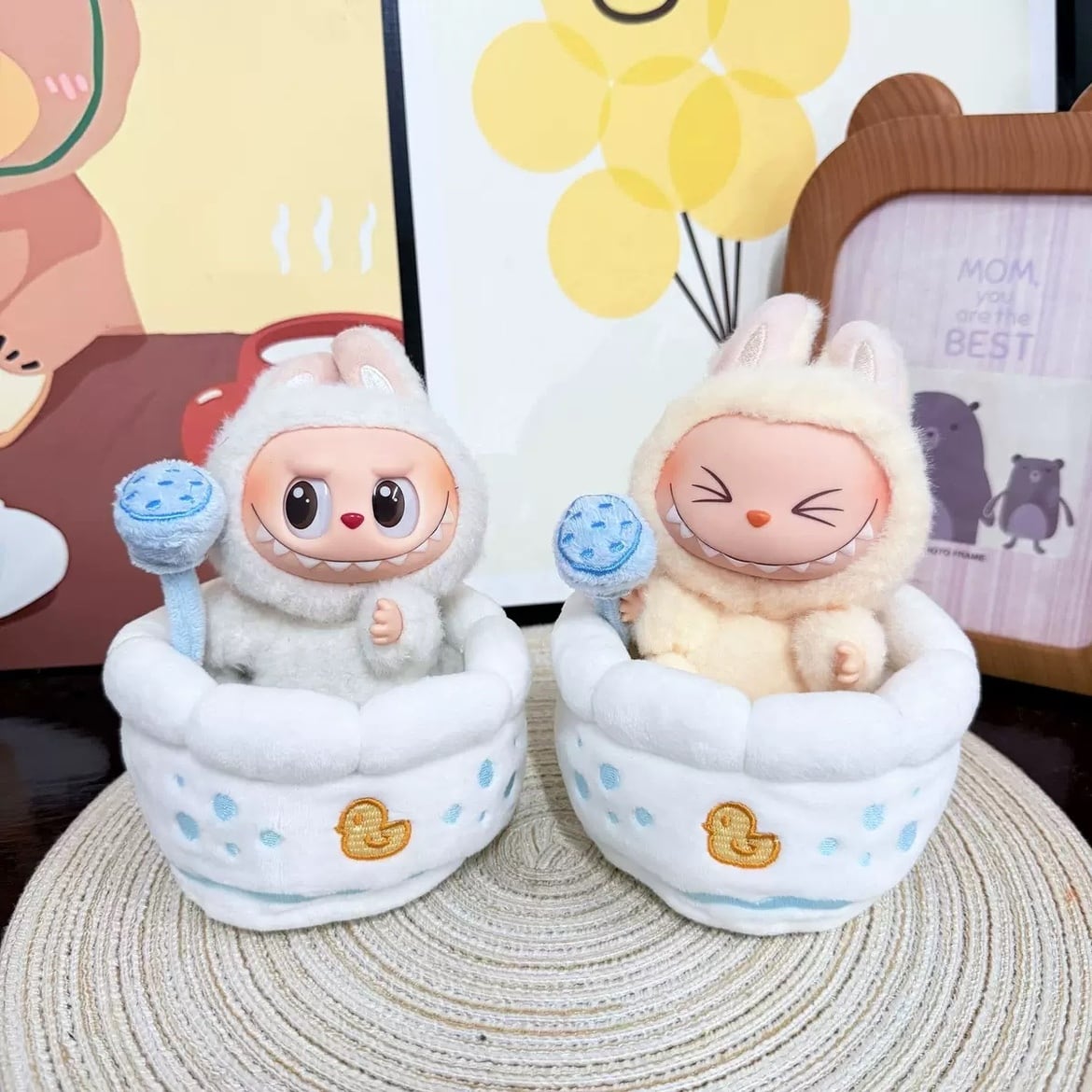 もふもふLabubuのお風呂!癒しのバスタブ♡ 10cm 15cm 17cm全サイズ 1・2・3・4代対応のぷっくりバスタブ たまらない可愛さ ラブブ