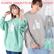 \SALE/◆フラワーシガレット ビッグトレーナー◆ br-400611