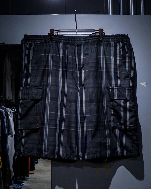 【add (C) vintage】“YAGO” Vintage Wide Check Easy Cargo Shorts