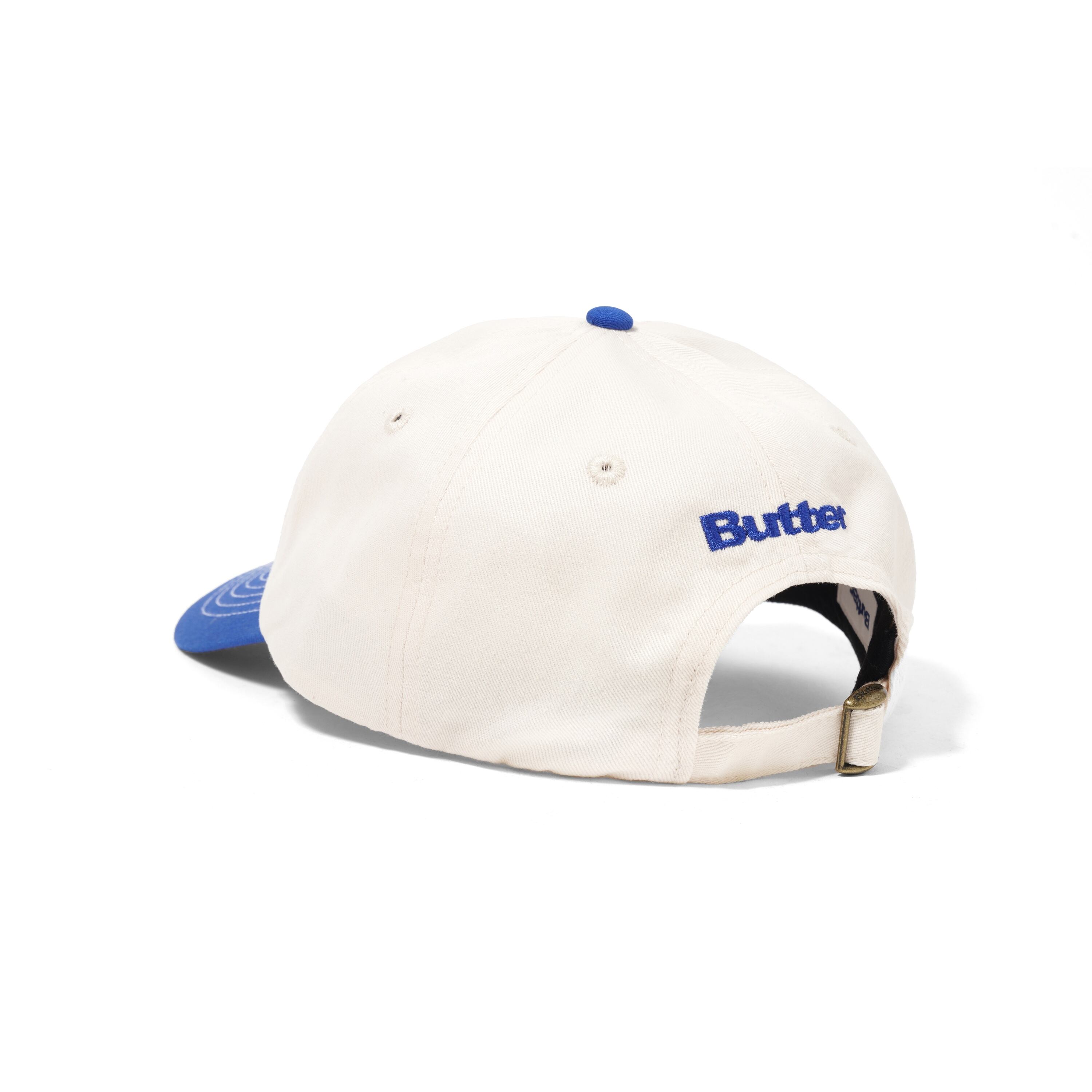 BLUE NOTE BUTTERコラボキャップ ホワイト/ブルー BUTTERGOODS × BLUENOTE FINEST LOGO 6 PANEL CAP NATURAL | 8 Times