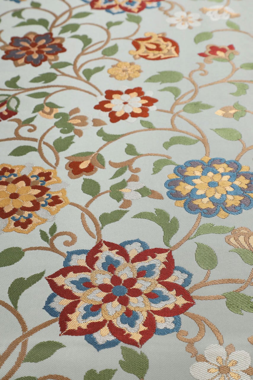 袋帯 唐織 四季草花文様 7458 かわいかっ 