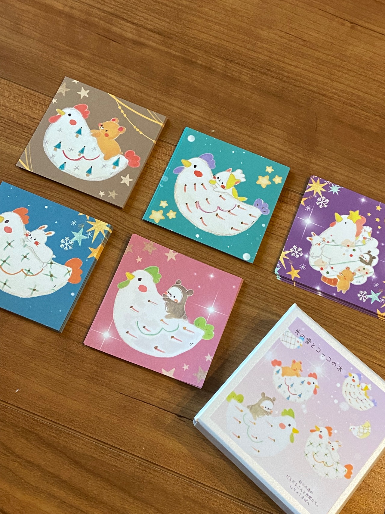 メモ紙セット『光の雪とコッコの木』